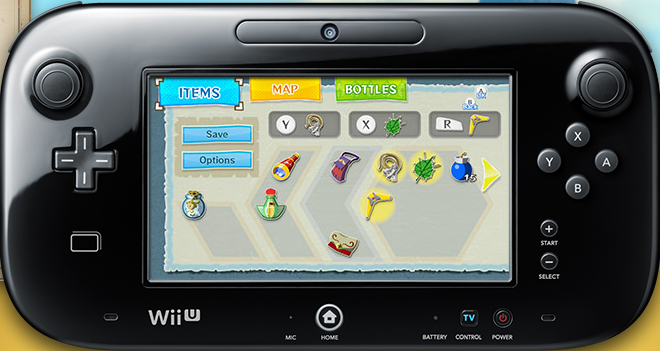 Here's what the inventory interface looks like on the tablet.
