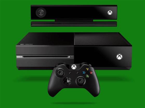 The horizontally oriented Xbox One.