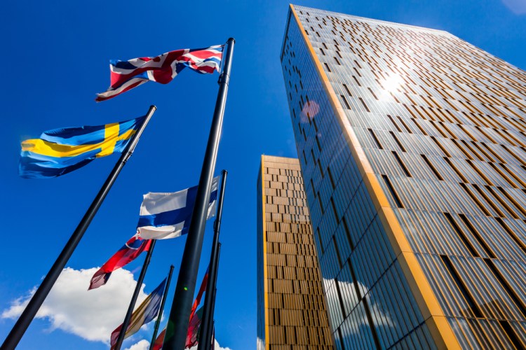 The two towers of the European Court of Justice on Kirchberg in Luxembourg