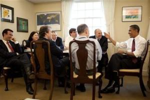 Bob Kocher at a meeting with President Obama