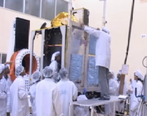 Engineers building the spacecraft