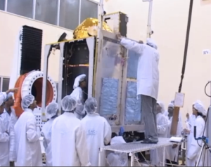 Engineers building the spacecraft