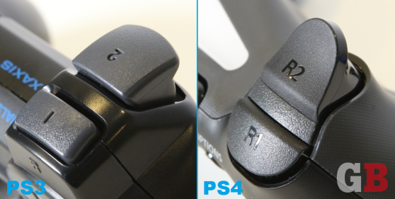 DualShock 3 vs. DualShock 4 - shoulder buttons