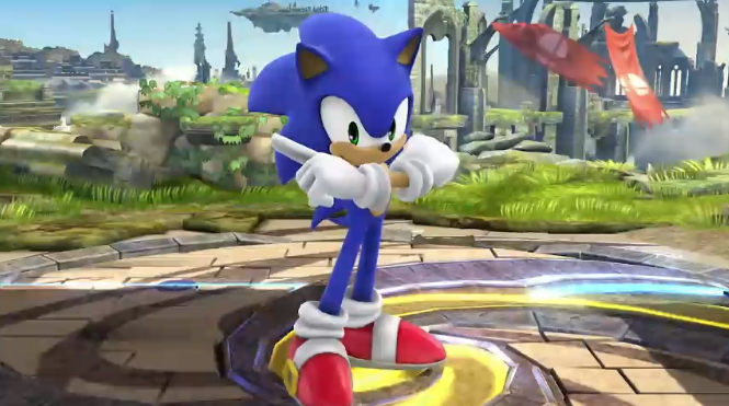 Sonic in Smash Bros.