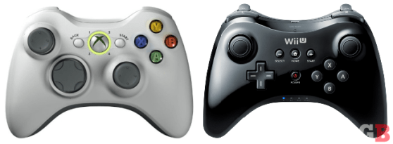 Xbox 360 controller vs. Wii U Pro Controller