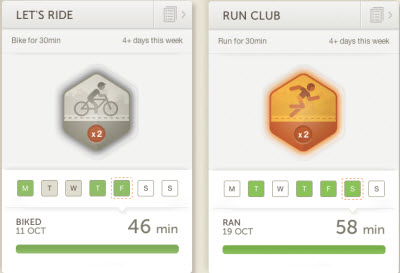 Habit cards for Basis Health Tracker.