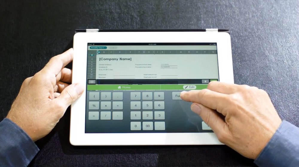 The HopTo app features contextual keyboards for Excel