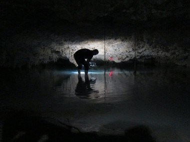 An OpenROV in use in Tulum, Mexico