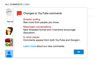 YouTube explains why its forcing you to use a Google+ account for commenting.