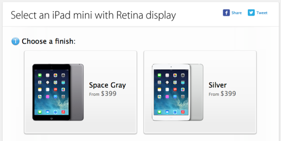 apple ipad mini retina