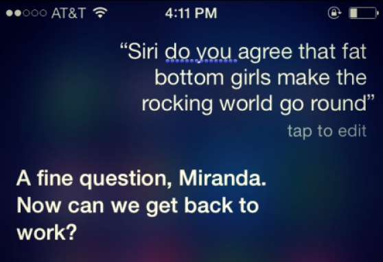 Siri fat bottomed girls