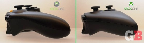Sides - Xbox 360 vs Xbox One controllers