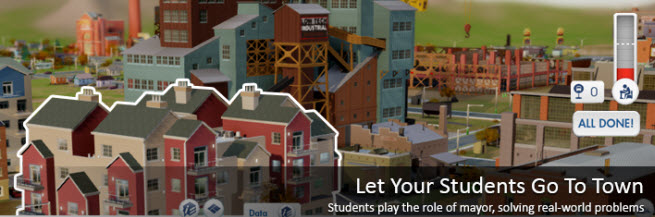 SimCityEDU games let students take control of cities.