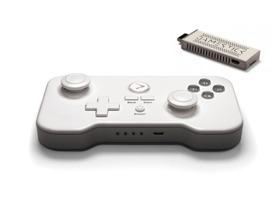 The analog sticks might look comically oversized, but the GameStick's controller is remarkably responsive.