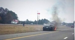 A Tesla Model S fire near Smyrna, Tenn.