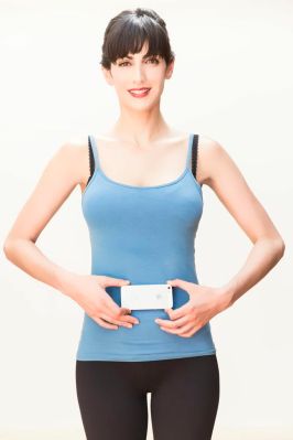 Hold your iPhone against your belly button to take an accurate reading