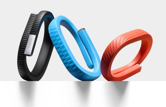 Up24 (left and right) and Up (center) health bands