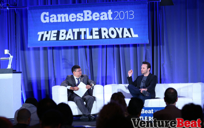 Brendan Iribe speaking at GamesBeat 2013 in October.