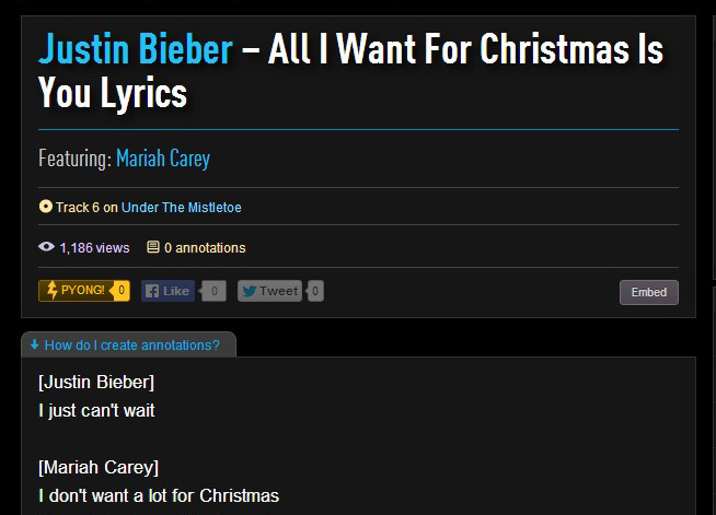 rap genius all i want for christmas lyrics