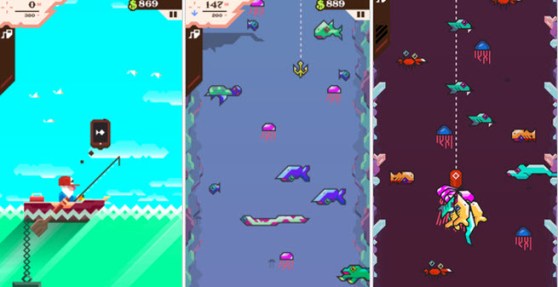 Ridiculous Fishing is an aptly titled mobile game.