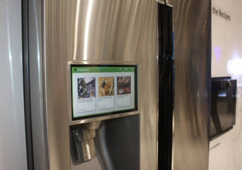 Samsung's internet-connected fridge at CES last year.