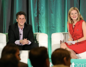 Box's Aaron Levie with VentureBeat's Christina Farr