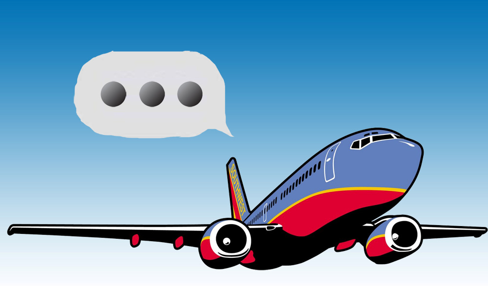 Southwest passengers can now use iMessage in-flight.
