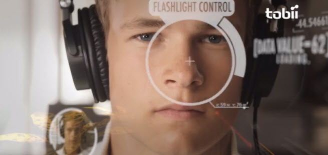 Tobii lets you control objects on a screen with your eyes.