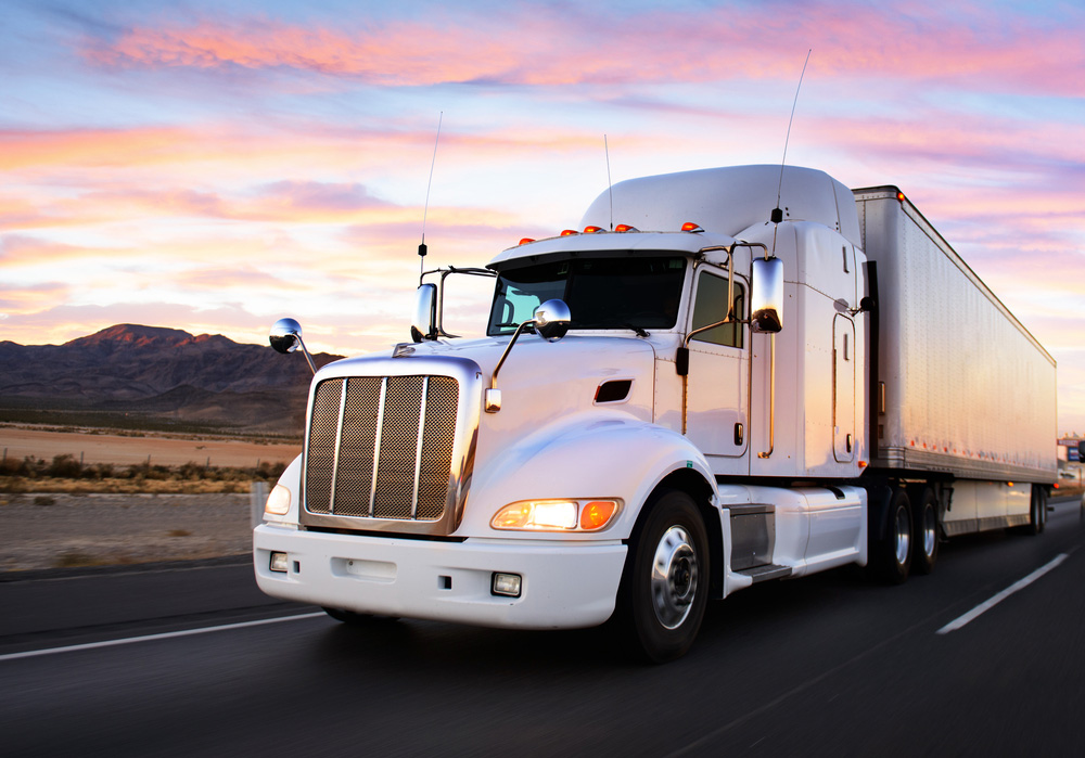 Truck on a highway