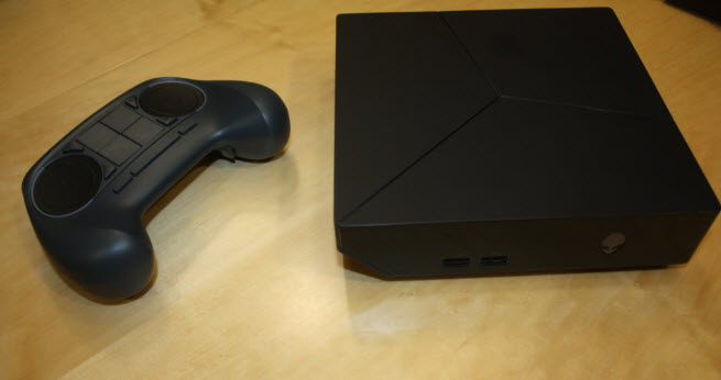 Alienware's box measures 8 inches by 8 inches by 3 inches.