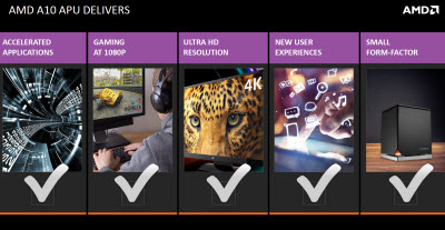 AMD APUs target a lot of applications.
