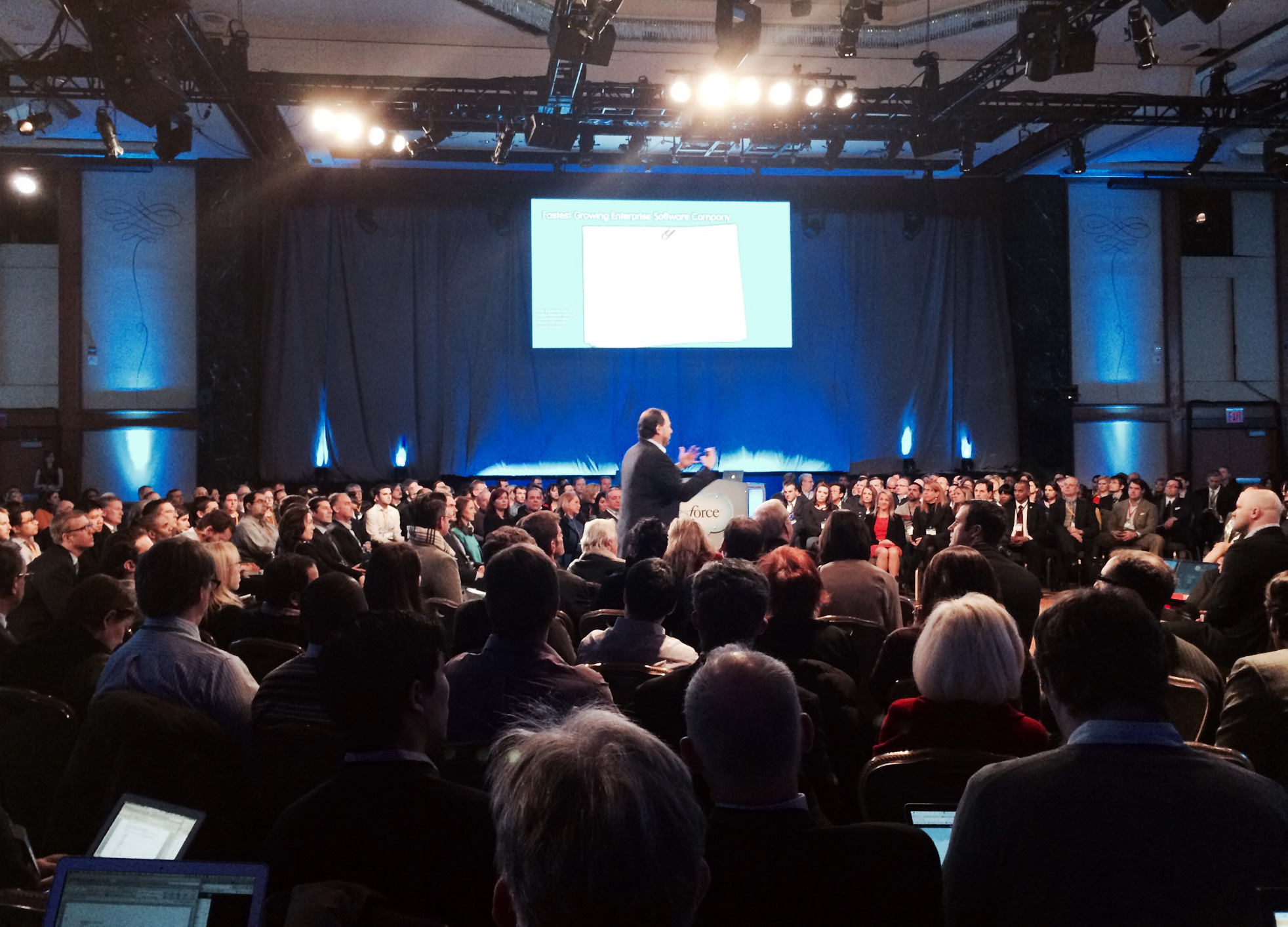 Benioff talks up Salesforce1 at the Hilton Midtown in Manhattan