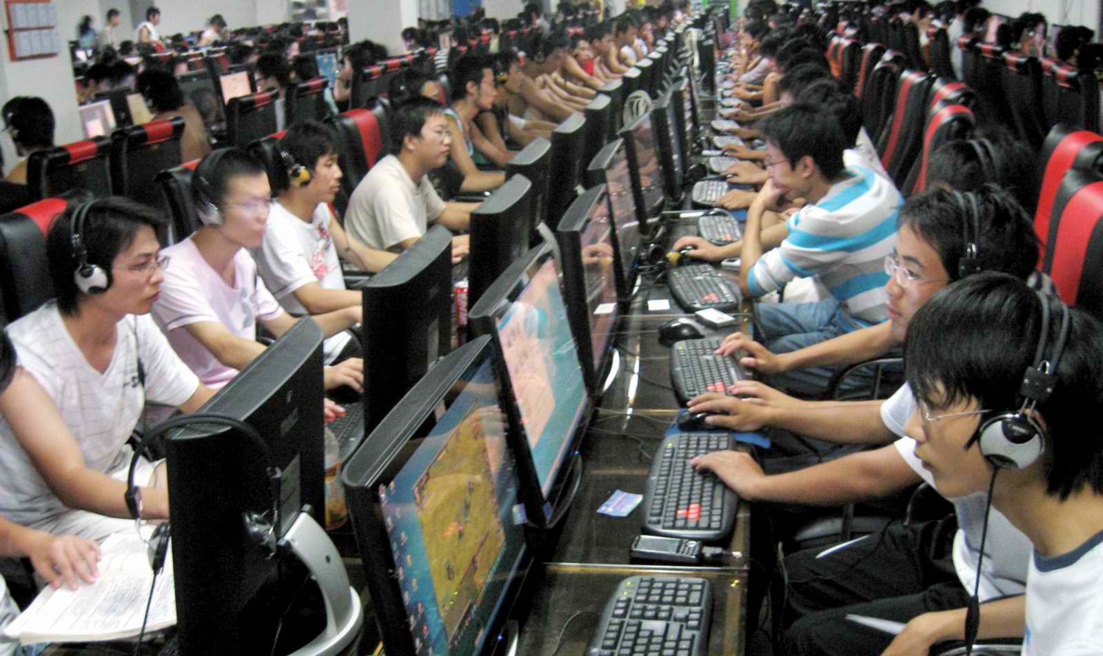 A Chinese gaming cafe. 