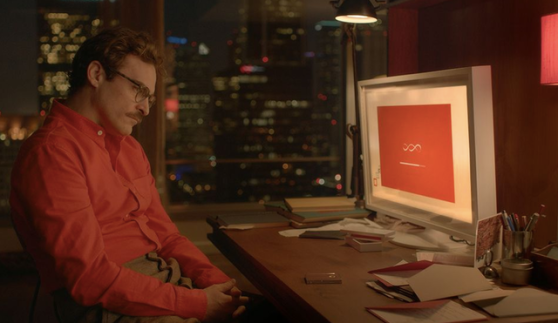 Joaquin Phoenix in the AI love story "Her."