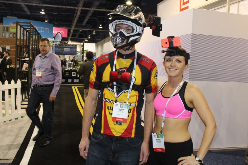 These attention grabbers showed off action sports cameras. #CES2014