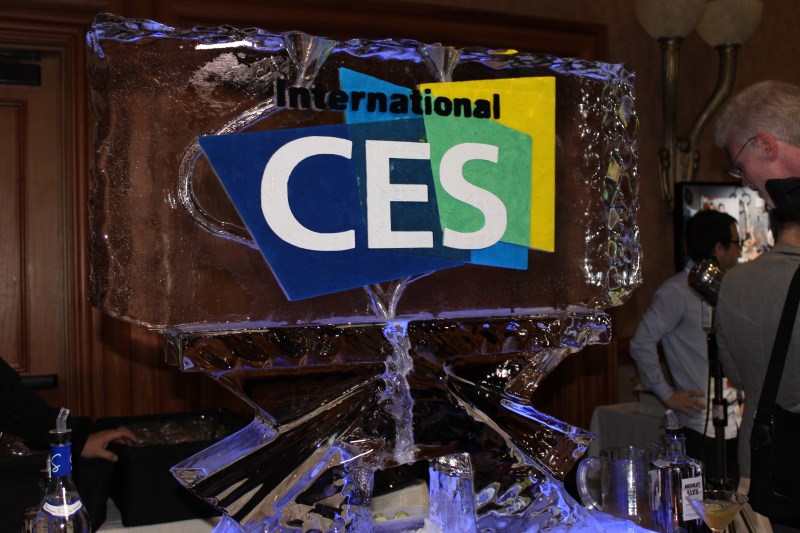 The traditional ice sculpture at CES Unveiled #CES2014