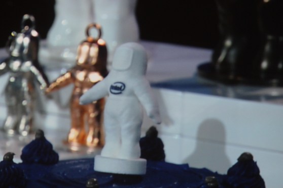 Intel showed a 3D printer that printed chocolate bunny people. #CES2014