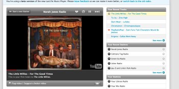 Last.fm’s free radio service now pulls music from YouTube