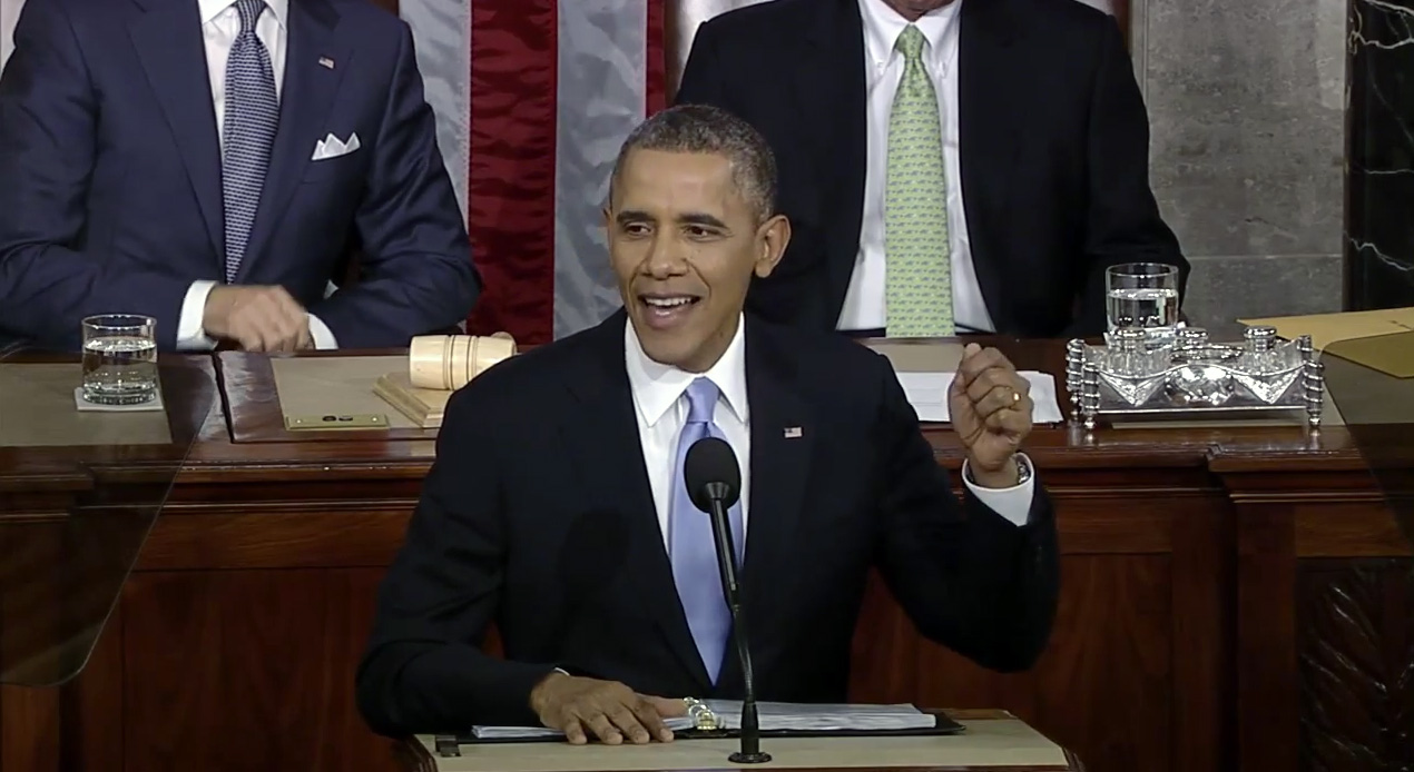 President Obama during his State of the Union address Tuesday night.