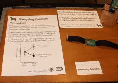 Sheepdog Sciences makes a wristband that will detect whether you are sleeping.