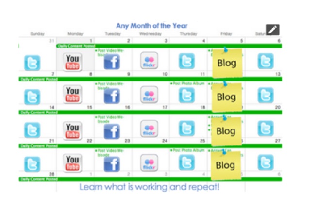Your social media calendar