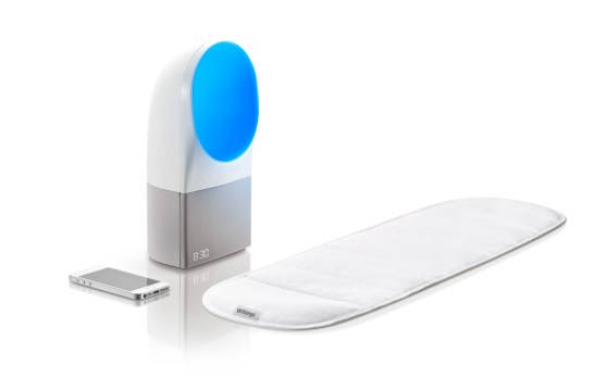 The Withings Aura has two parts, and works with a smartphone.