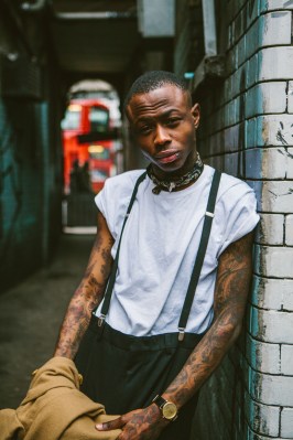 black man leaning