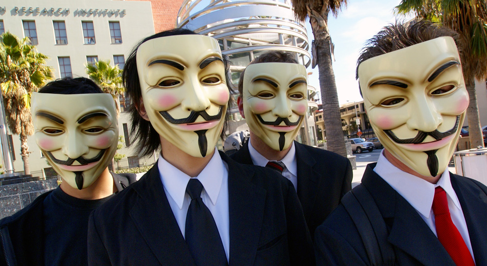 Members of Anonymous in Los Angeles.