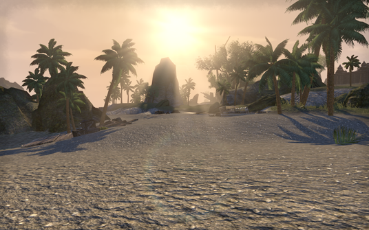 A desert island zone from The Elder Scrolls Online.