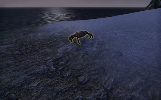 Screenshot of a mudcrab from The Elder Scrolls Online.