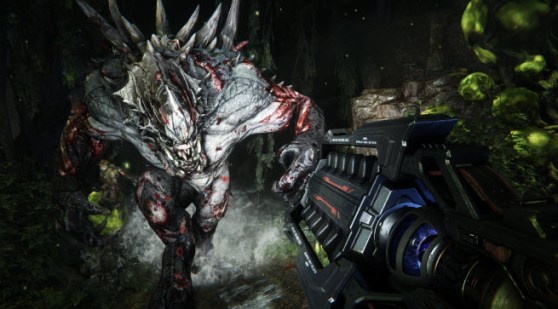 A Goliath vs a gun in Evolve