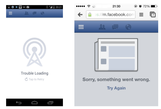 Error messages appear when you try to revoke an app's permissions from Facebook, if the app is using a malicious script.