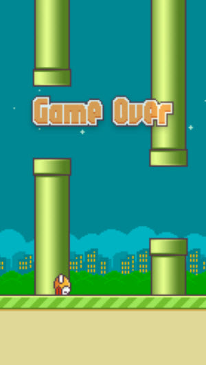 Updated Flappy Bird screen