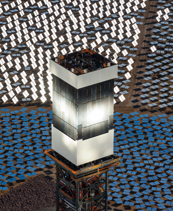 One of the three towers at Ivanpah.